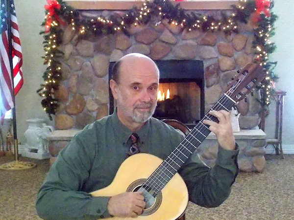 Performing Christmas guitar music